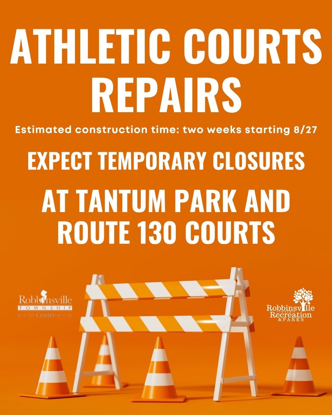 Athletic Courts closed 08272026